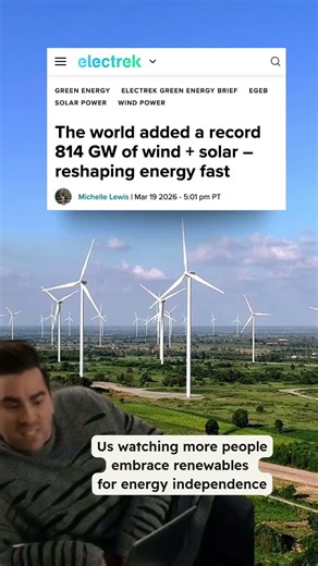 The world added a record 814 GW of wind + solar – reshaping energy fast