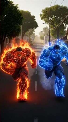 Lava Hulk vs Electric ⚡ Hulk goes to run in village road 🥶😨👹☠️ #Hulk #trending #shorts