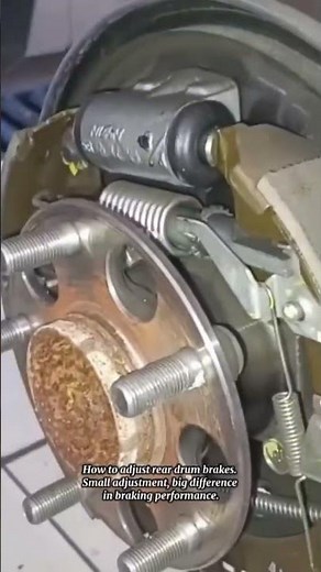 How to Adjust Rear Drum Brakes #automotive #carmaintenance #drumbrake #mechanic