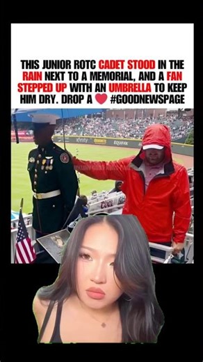 Atlanta Braves Fan Honors Junior ROTC Cadet in the Rain on Memorial Day 👏❤️