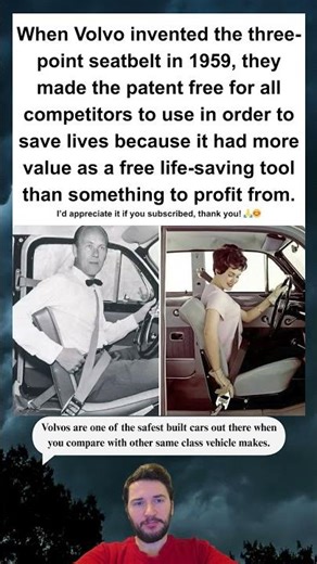 Volvo Gave Seatbelt Patent Away and Saved Millions of Lives 🚗✨