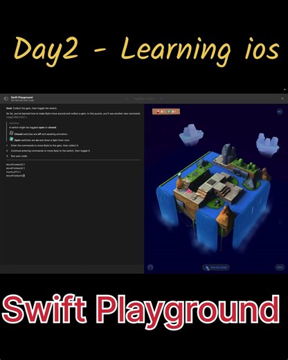 Day 2 of learning ios app development through swift playground #iosappdevelopment #iosapp