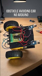 Obstacle Avoiding Car Without Arduino 🤖🚗 | Simple Robotics Project #shorts