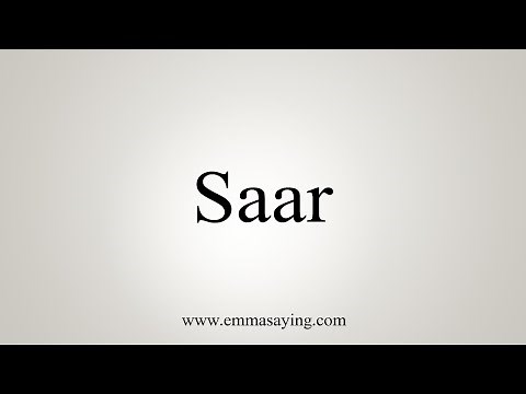 How To Say Saar