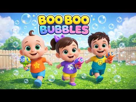 Learn Color Names with Bubble Playing Activity 🌈 | Boo Boo Bubbles for Kids | Nursery Rhymes & Song