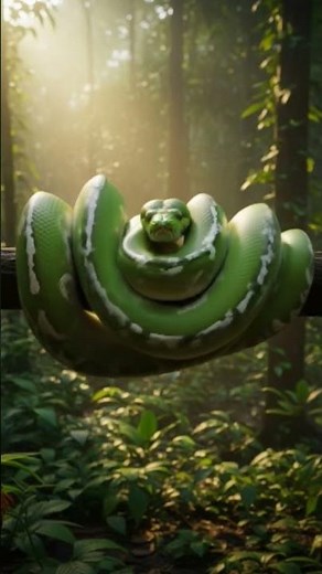 The Vibrant Green Tree Python