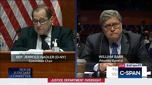 22K views · 765 reactions | Under my questioning, AG Barr admitted today that he discusses campaign-related matters with President Trump. Barr, who is supposed to be non-partisan in his role as the people's lawyer, has become the President's political fixer and allowed politics to infiltrate the judiciary. | Congressman Jerry Nadler | Facebook
