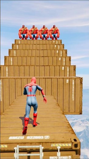 GTA 5 Epic Water Ragdolls Spiderman Jump/Fails Ep 1455 #shorts