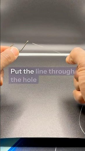 Fast Way To Tie A Hook On Your Fishing Line #fishing #howto