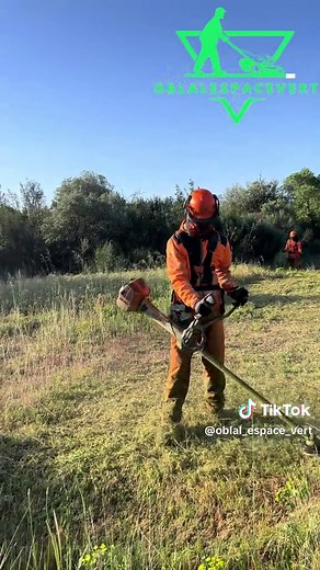 Fauchage avec Stihl débroussailleuse