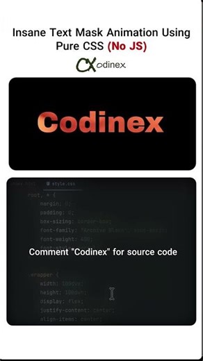 Insane Text Mask Animation Using Pure CSS (No JS)