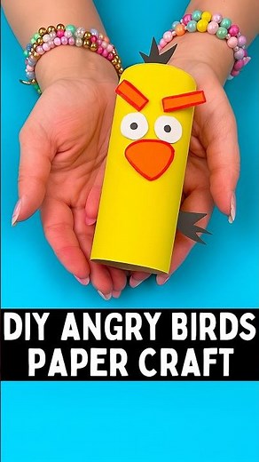 DIY Angry Birds Paper Craft | Easy Paper Bird Craft for Kids #diy #craft #craftyfun #kids