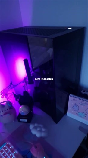 🎮🖤 zero RGB pc setup, aesthetic gaming #gaming #pcgaming #gamingsetup #gamergirl