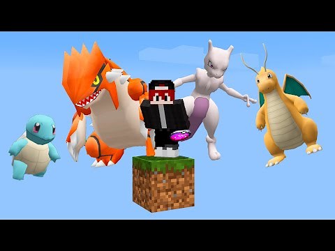 Sobrevivendo em 1 Bloco no Minecraft Pixelmon: O Filme