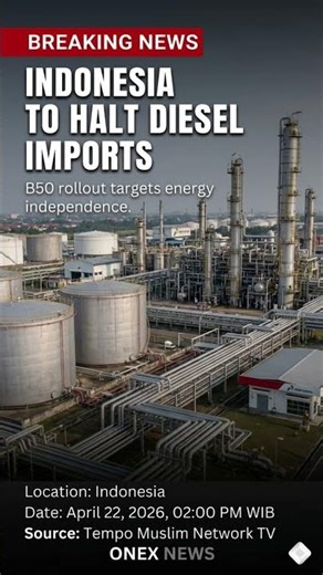 Indonesia to Halt Diesel Imports for B50 Biodiesel Rollout
