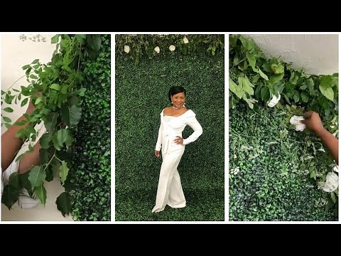 DIY GREENERY +FLOWER BACKDROP WALL | PERFECT FOR PARTIES AND PHOTOBOOTHS