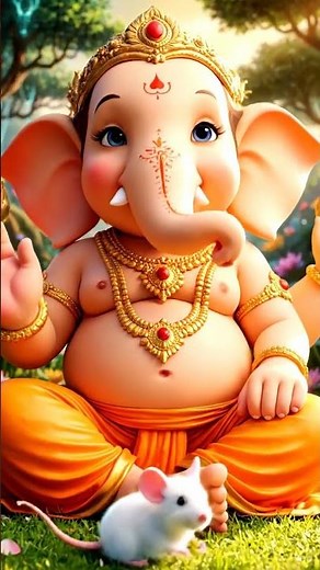 🐘🐭 Lord Ganesha & His Mouse | Peaceful Divine Moment in 4K | 9:16