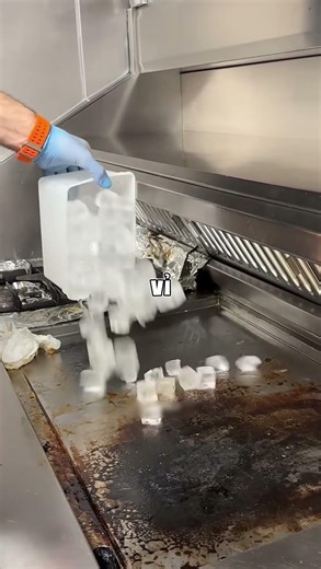 The Secret to Cleaning Your Grill in a Flash! 🧊🔥 #discovery #knowledge #facts #trends #cleanhack