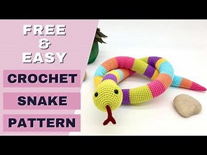 FREE crochet snake pattern | Easy crochet snake tutorial | How to crochet snake Amigurumi tutorial
