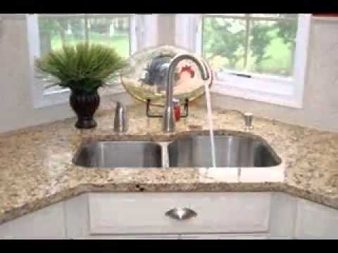 Corner kitchen sink design ideas