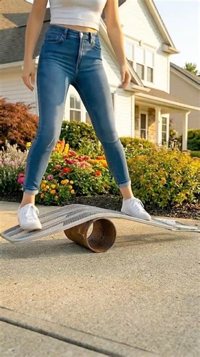 I designed a garden decoration using an old ironing board. DIY.