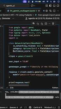 Gemini API + Pydantic: Structured Data #agenticai #geminiapi #pydantic