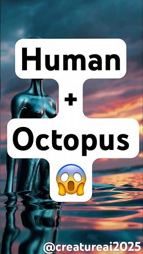 Ocean's Embrace: AI's Human-Octopus Creation! 🐙👤 #creatureai2025 #unreal #sora #openai #shorts