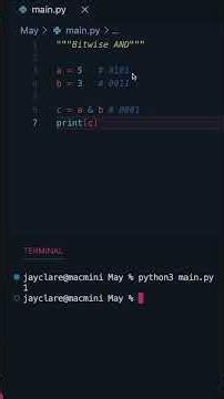 Python 3 | How to use the Bitwise AND operator #programming #python