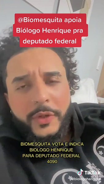 Apoio do @Biomesquita ao Biólogo Henrique para Deputado Federal em 2022