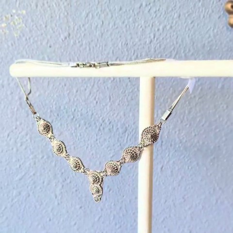 Vintage Sterling Silver Necklace Choker Unusual 30 Grams - Etsy