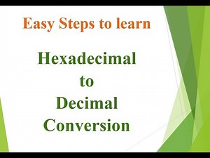 Hexadecimal to Decimal Conversion
