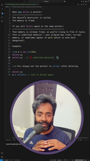 What happens when pointer is double deleted