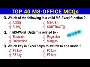 MS Office MCQ Questions and Answers | for Competitive Exams