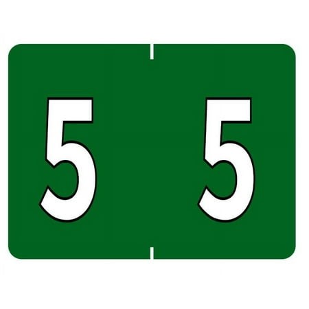 Pendaflex Datafile Compatible End Tab Numeric Label -"5" Dark Green, 500 Labels/rl (5-Dark Green) - Walmart.ca