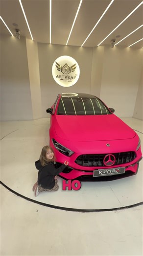 Mercedes A45S Wrapped in Fluo Pink