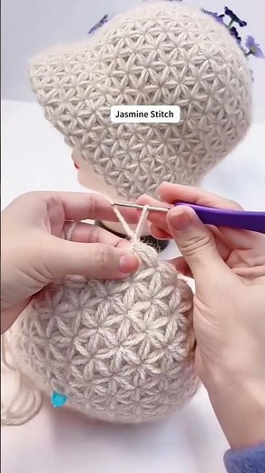 Crochet Jasmine Stitch hat