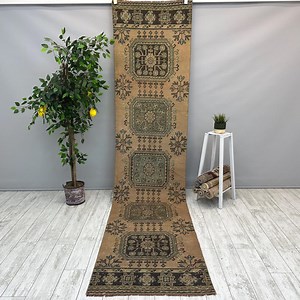 Bohemian Runner Rug, Oushak Runner Rug, 2x11 Entryway Rug, Handmade Corridor Rug, Bohemian Rug, Hallway Kitchen Rug, Antique Rug 2.6x10.9ft - Etsy