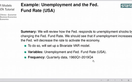 06 - VAR model in Stata Part 1