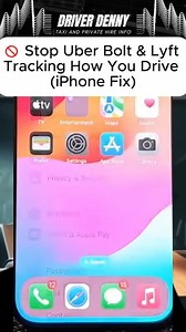 47K views · 675 reactions |  Stop Uber, Lyft & Bolt Tracking How You Drive (iPhone Fix) Everyone asked for the iPhone version — so here it is  If you think Uber and Bolt only track your location, wait until you see what else your iPhone is telling them. I’ll show you two quick settings that stop the tracking without touching your pay. #uberdriver #lyftdriver #boltdriver #rideshare #gigworkers | Driver Denny | Facebook