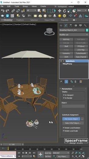 Quick way to replace objects in 3ds Max #architecture #interiordesign #3dmodeling #designer