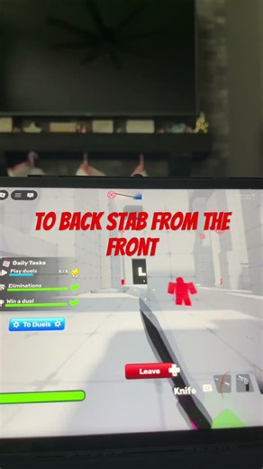 How to backstab from the front in Roblox rivals