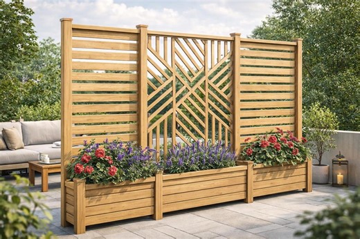 Privacy Screen Panel Plans PDF | DIY Wooden Garden Privacy Wall - Etsy