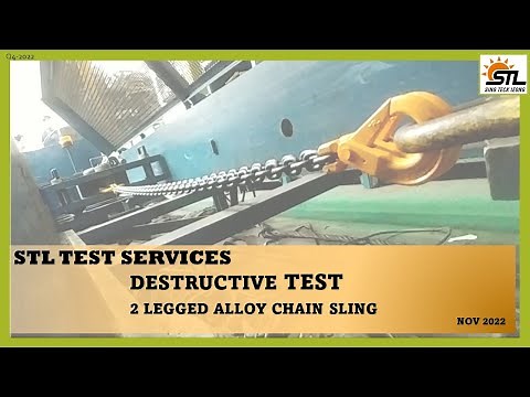 Destructive Test on Lifting Gears - 2 legged Alloy Chain (10mm) Sling - STL Test Site
