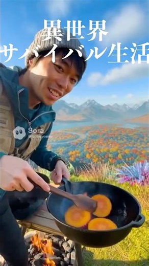 【異世界サバイバル生活】 美味しすぎるフルーツ炒め【ASMR】