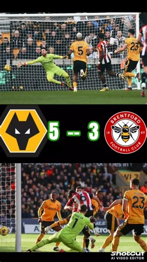 Brentford vs Wolves 🔥 Last-Minute Drama & Crazy Highlights | Premier League Shorts ⚽ #yt #wolves