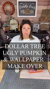 Ugly Dollar Tree Pumpkin Makeover! Dollar Tree DIY #dollartreediy #dollartreecrafts #dollartree #diydecor #diycrafts #diy #creativesarah #falldiy #f#fallcrafts #dollartreefall2024 | Creative Sarah