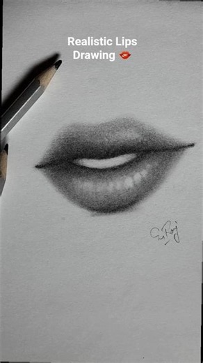 How to Draw Realistic Lips 👄 | Easy Pencil Drawing #shorts