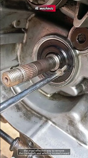 effective way to remove the crankshaft seal #technique #technical #ideas #tipsotomotif #mechanic