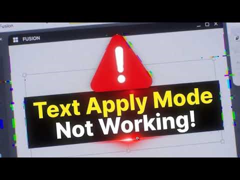 Issue with Text Apply Modes Not Working When Trying to Texture Text in Fusion