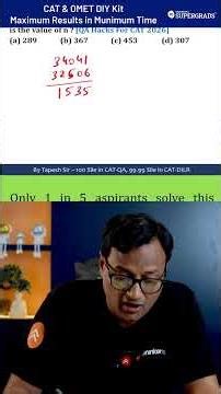 CAT 2026 QA Hacks 🔥 Number System Remainder Trick #shorts #cat2026